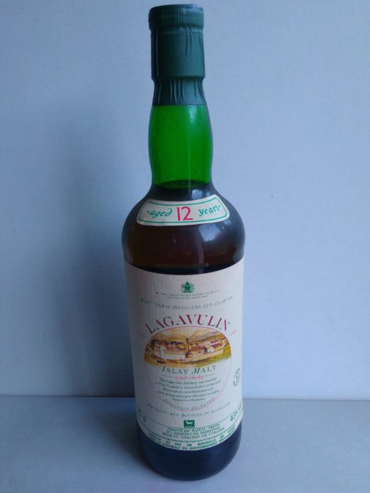Lagavulin 12 years old - French Import - Original bottling  - b. anii `80 - 75 cl