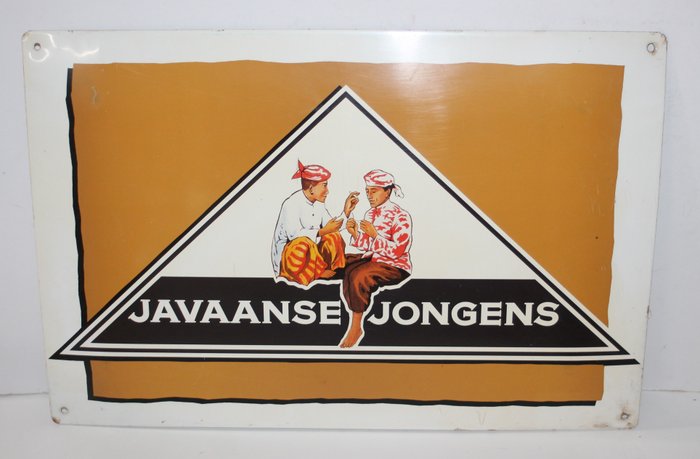 Th.Niemeyer Javaanse Jongens Tabacco - Skilt (1) - Stål