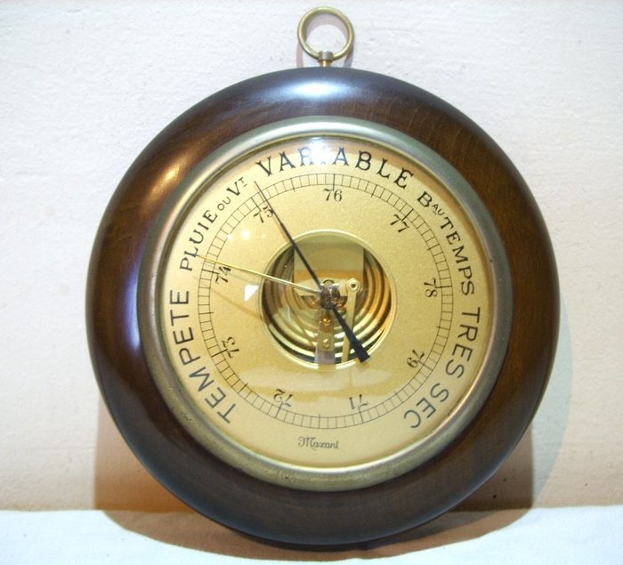 Maxant art - deco - Barometer - trä metall glas