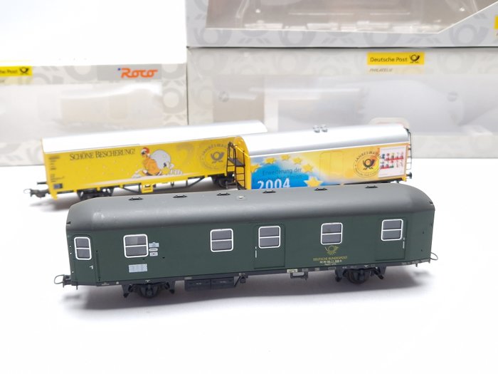 Deutsche Post H0轨 - 模型火车货运车厢 (3) - 集邮 3 车厢 - DB