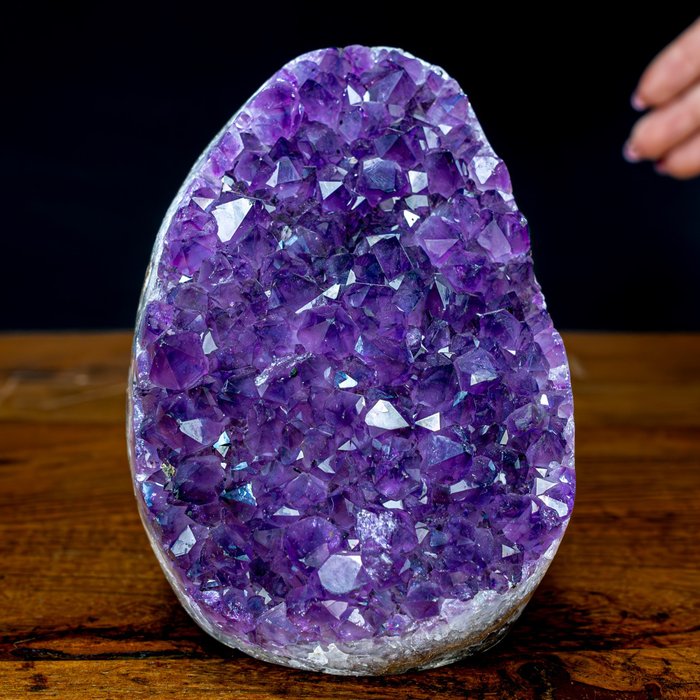 天然紫色紫水晶晶簇 烏拉圭- 1283.46 g