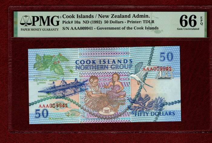Wyspy Cooka. - 50 Dollars ND (1992) - Pick 10a  (Bez ceny minimalnej
)