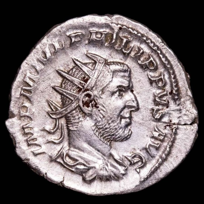 Roman Empire. Philip I (AD 244-249). Antoninianus Minted in Rome. AEQVITAS AVGG, Aequitas standing facing, head left, holding scales and corncuopiae