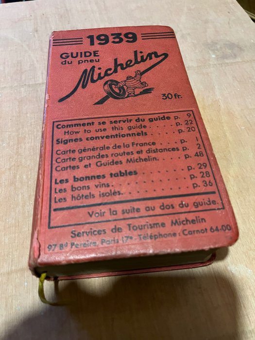 Michelin - Guide du pneu France - 1939