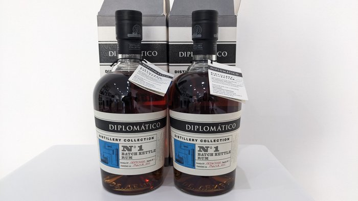 Diplomático 2011 - Distillery Collection No. 1 Batch Kettle Rum - 70cl - 2 bottiglie