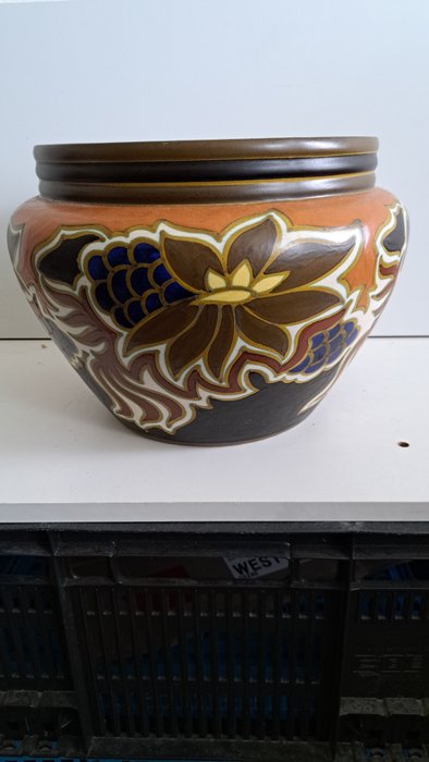 Plateelbakkerij Zuid-Holland Johan Anthonius Hubertus Florack - 花瓶 (1) -  缓存罐  - 陶器