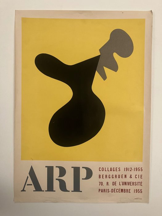 Arp - Arp affiche originale pour la galerie Berggruen - década de 1950