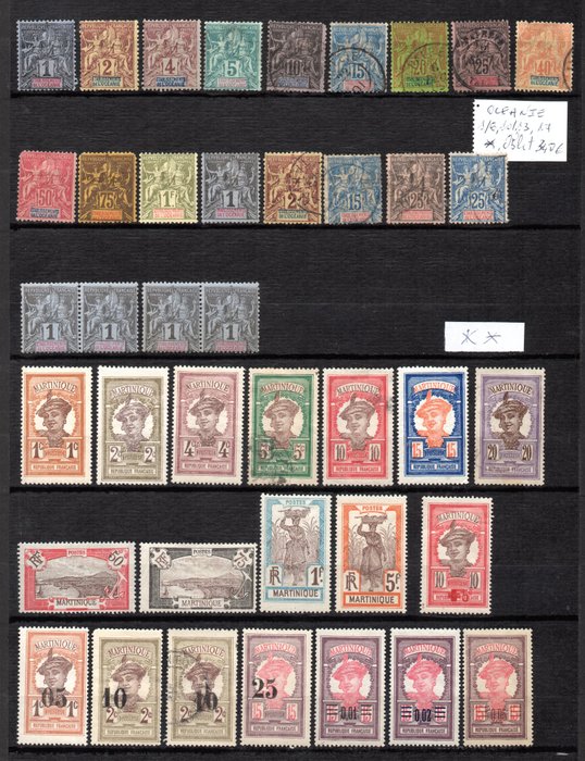 Γαλλία 1892/1947 - Σετ γραμματοσήμων DOM-TOM - YVERT & TELLIER