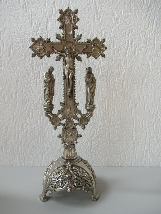 Crucifixo - Zinco - 1940-1950