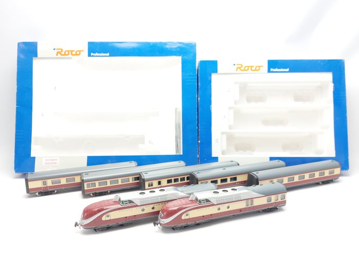 Roco H0轨 - 63100 - 火车单元 (7) - 7 件套 TEE VT 11.5“莱茵美因” - DB