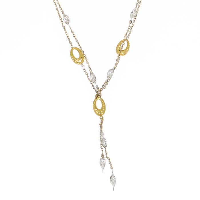 Collier Or blanc, Or jaune 