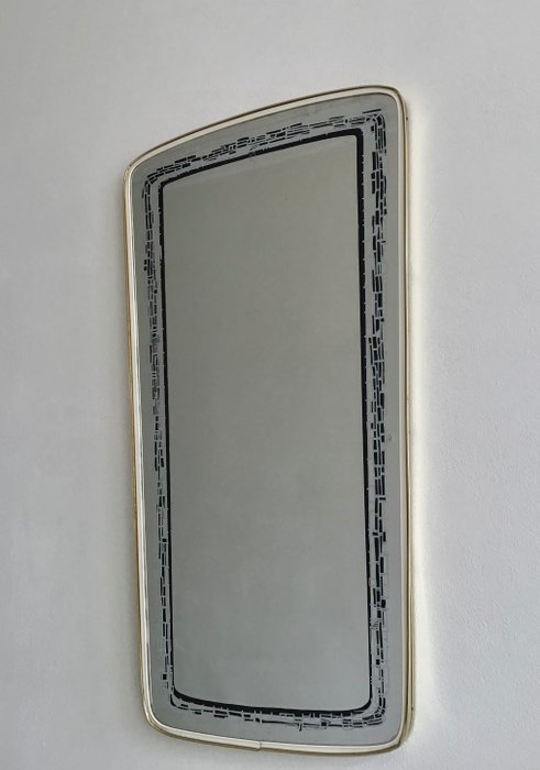 鏡  - 幾何圖案金色復古設計，1950 年代/60 年代