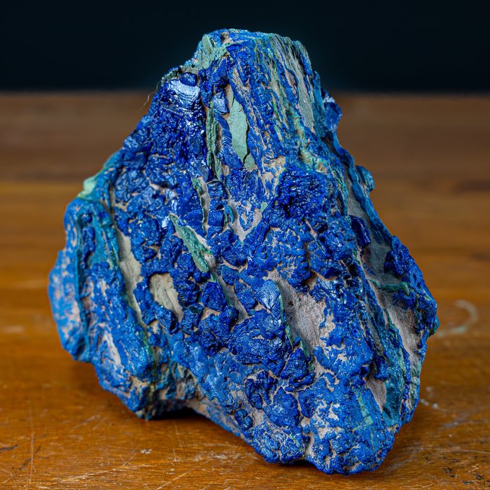 100% 天然未經加工的藍銅礦和孔雀石 自由形式- 556.59 g