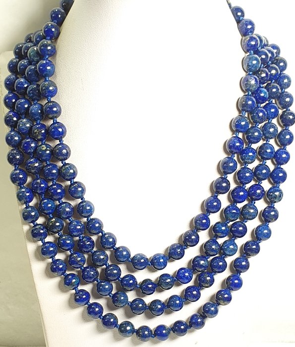 Lapislázuli - Collar de Fe - Hermoso Lapislázuli - paz, calma y serenidad - plata 925 - Collar
