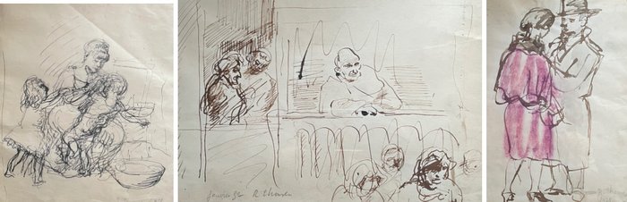 René Thomsen (1897-1976) - Maternité Salle d’audience Le couple