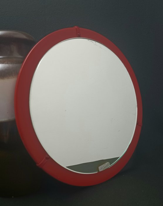 Mirror  - Mirror with wooden frame from the 70s
