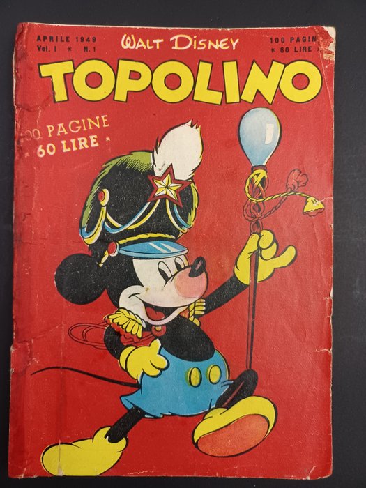 Topolino Libretto n. 1 - 1 Comic - Första upplagan - 1949