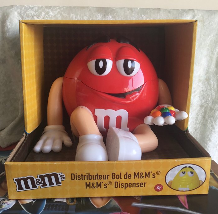 M&M's - Spender (1) - Roter Bonbonspender - Plastik