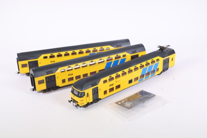 Lima H0 - 149868 - Conjunto de carruagens de passageiros de modelismo ferroviário (1) - Conjunto com três carruagens de dois andares DDM 'Tijger' - NS