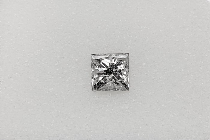 Diamant - 0.33 ct - Prinsesse - F - I1, No Reserve Price