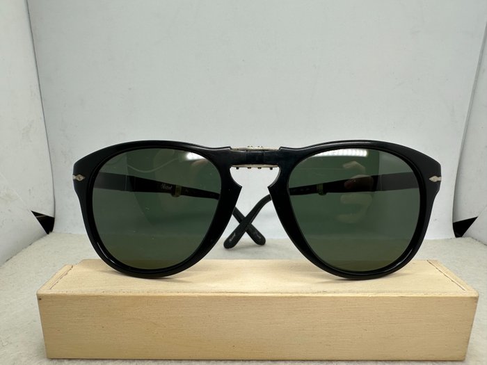 Persol Ratti - Persol Meflecto 714 95/31 Baack Frame Cal. 54 [ ] 21 Vintage Sunglasses Hand Made Made in Italy - Napszemüveg