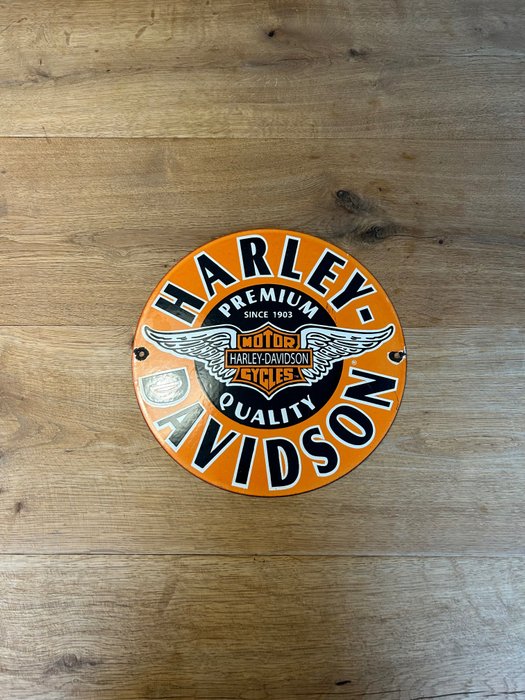 Motor Harley - Davidson Cycles HARLEY - DAVIDSON - Schild (1) - Premium Qualität - Emaille