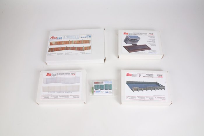 AlsaCast H0 - Model train building kits (5) - Cast resin construction kits accessories