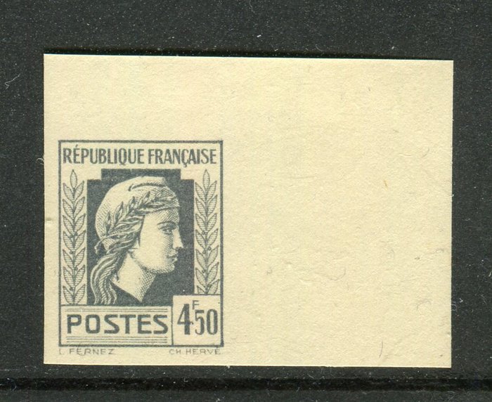 France 1944 - Superbe & Rare Non Emis du n° 644 Neuf ** Coin de Feuille