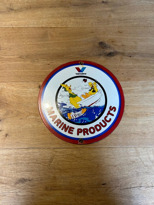 Marine Products VALVOLINE - Reclamebord (1) - Emaille