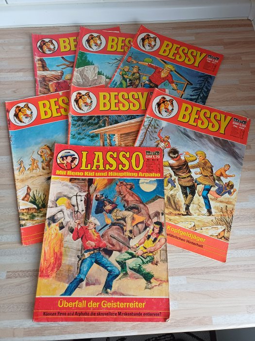 Bessy - 7 Bessy No. 163, 474, 491, 495, 497, 510, + 1 lasszó füzet 543. sz.