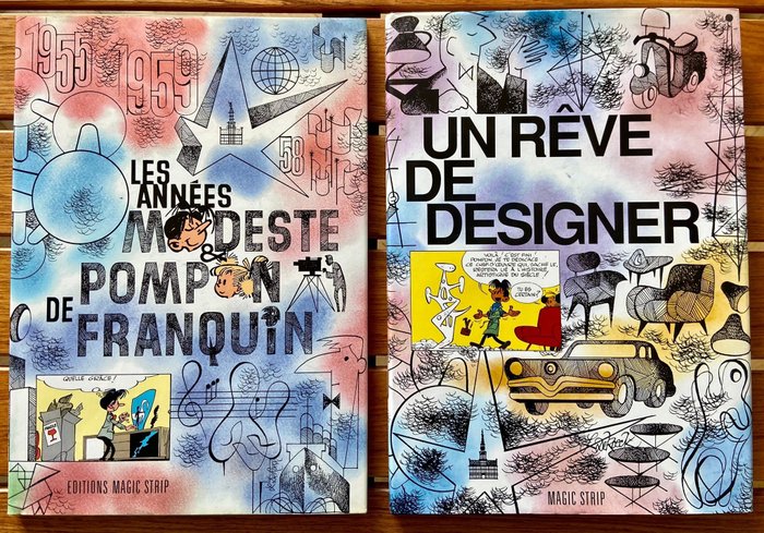 Les Années Modeste & Pompon de Franquin + Un Rêve de designer - 2x C + 2x jaquette - TT - 2 Album - 1989