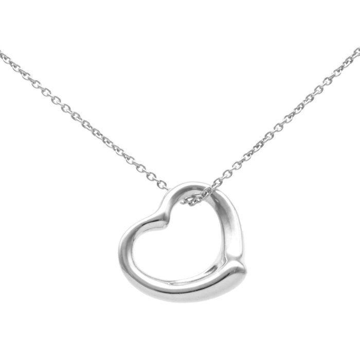 Ohne Mindestpreis - Tiffany & Co. - Halskette mit Anhänger - Heart by Elsa Peretti Silber 