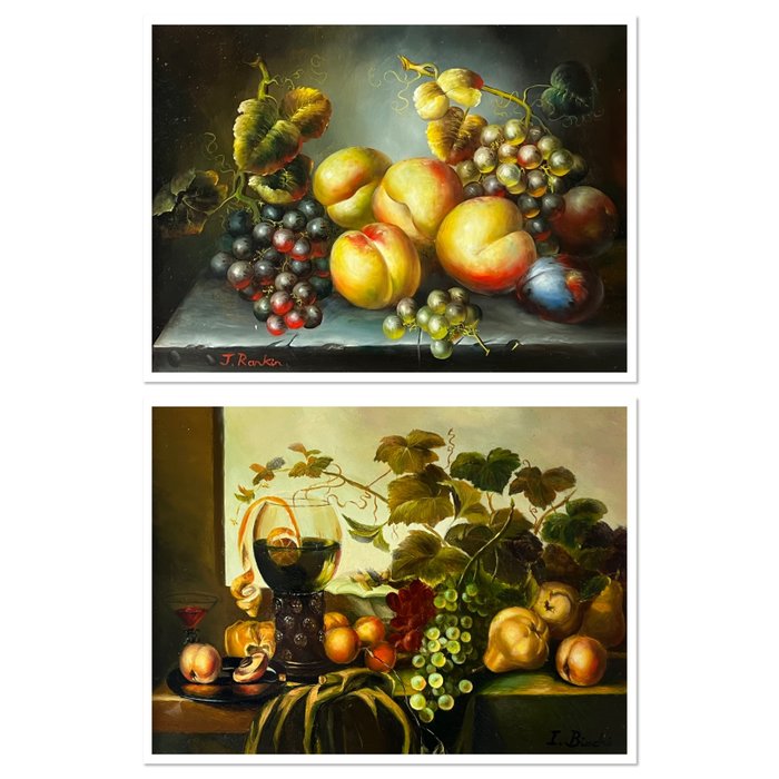 J. Rankin (XX) - A pair of still lifes of fruit