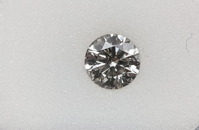 Nincs minimálár - 1 pcs Gyémánt  (Természetes)  - 0.86 ct - Kerek - J - SI3 - Antwerpeni Nemzetközi Gemmológiai Laboratóriumok (AIG Israel)