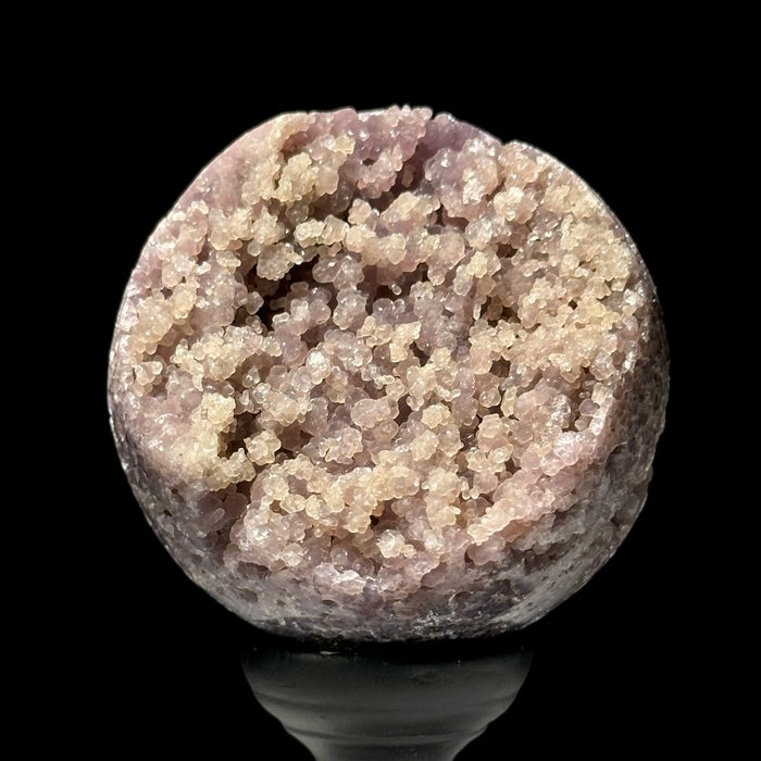 INGEN RESERVEPRIS - Wonderful Grape Agate Kule på et tilpasset stativ - Høyde: 11 cm - Bredde: 4 cm- 400 g - (1)