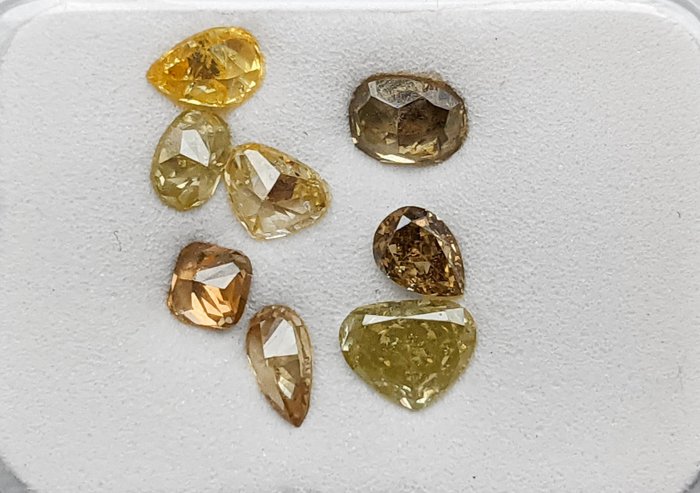 8 pcs Diamante - 1.01 ct - Mezclar formas - SI1, SI2, SI3, VS1, VS2, VVS2, No Reserve Price