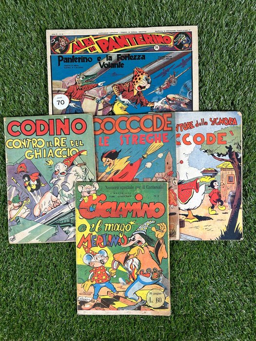 Avventure comiche 5x albi - Coccodè, Codino, Ciclamino, Panterino - 5 Album - 第一版 - 1949
