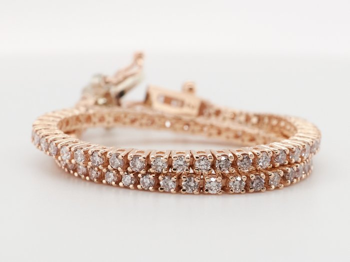 No Reserve Price - 1.88 tcw - See Comments - 14 karaat Rosé goud - Armband Diamant