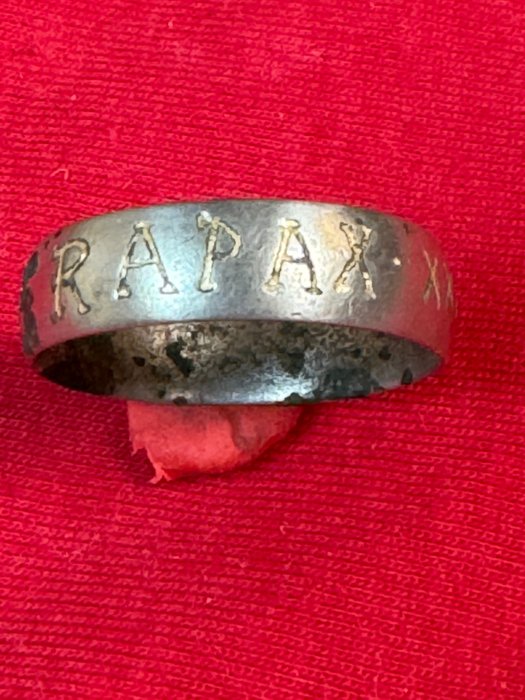 Roma Antiga Prata anel de dedo - 22 mm