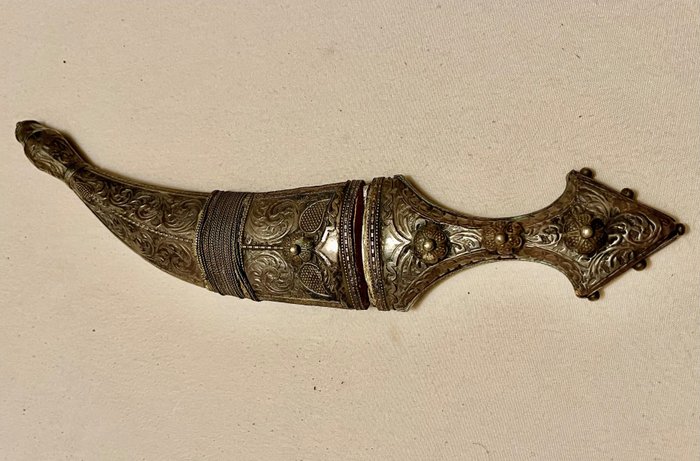 Adaga Jambiya Iemenita - Prata - Iémen - século 19
