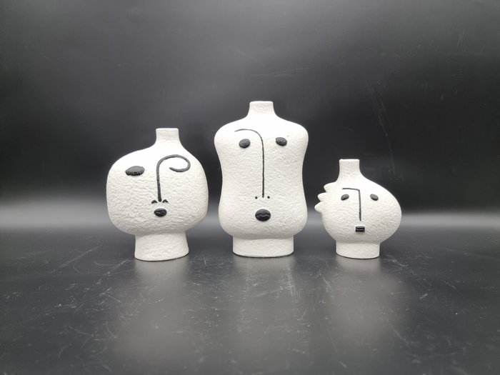 3 Abstract Vases - New - Vase  - Porcelain