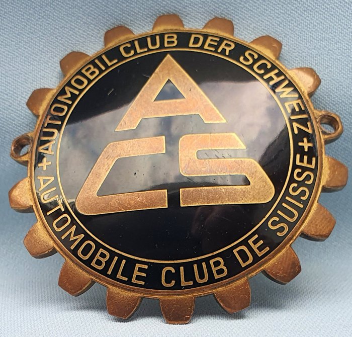 Badge - Geëmailleerde Grille Badge - ACS - Schweiz - 20. - midt i (2. verdenskrig)