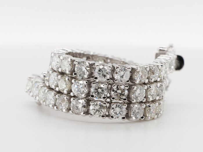 No Reserve Price - Tennis bracelet White gold Diamond  (Natural) 