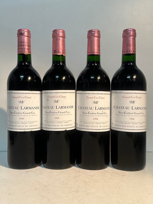 1998 Chateau Larmande - 圣埃米利永 Grand Cru - 4 Bottles (0.75L)