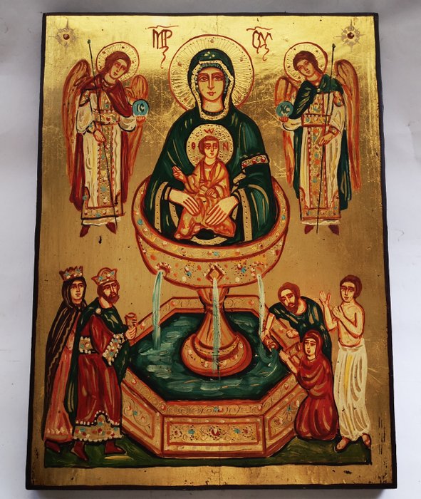 Icon - Virgin Life-Giving Water Source - Wood