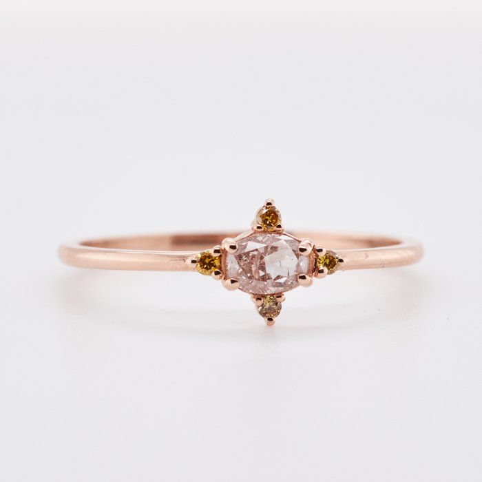 No Reserve Price - 0.29 tcw - I - 14 karaat Rosé goud - Ring Diamant