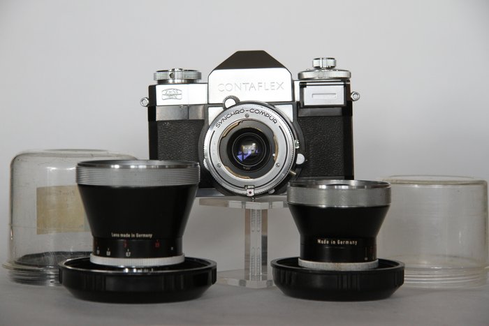 Zeiss Ikon Contaflex Pro Tessar 4/115 en4/85 Analoginen kamera