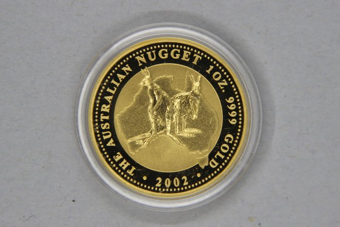澳大利亚. 100 Dollars 2002 Gouden Kangaroo munt 1 troy ounce
