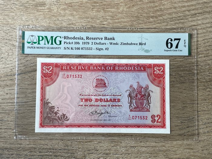 Rhodesia. - 2 Dollars 1979 - Pick 39b