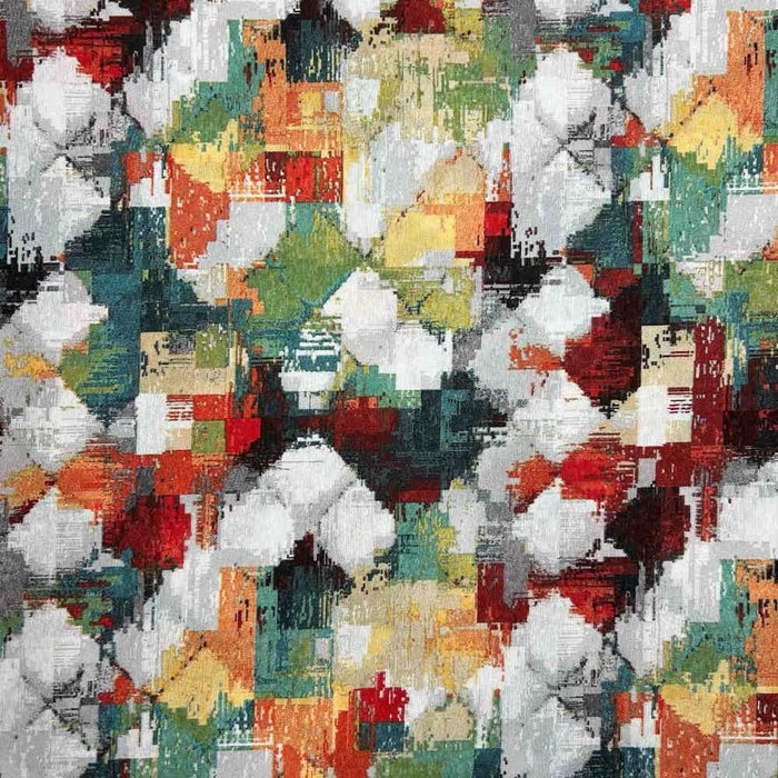 大塊抽象達米爾型印花織物，用於牆壁裝飾或服裝。 - 紡織品  - 300 cm - 280 cm